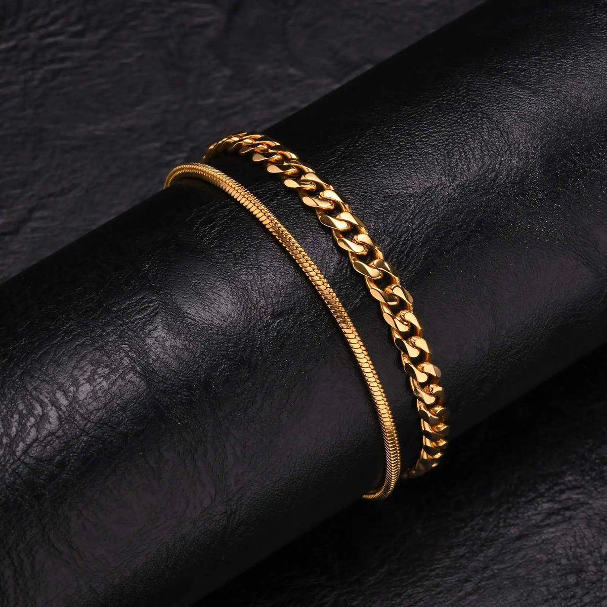Stainless Steel Chain Bracelet – Men’s Trendy Cuban Link Wristband for Jewelry