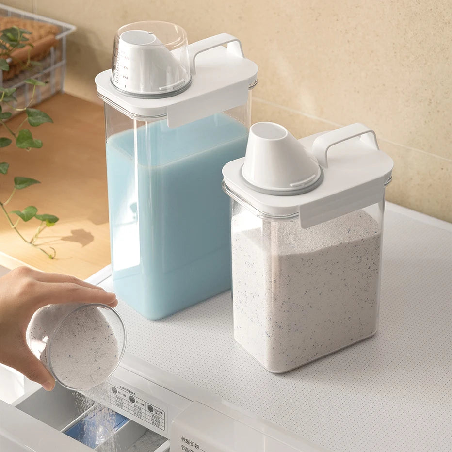 Refillable Laundry Dispenser – Multi-Size Storage Tank for Detergent Powder