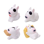 Mini Bull Terrier Dog Figurine – Micro Landscape for Home Desktop Decor