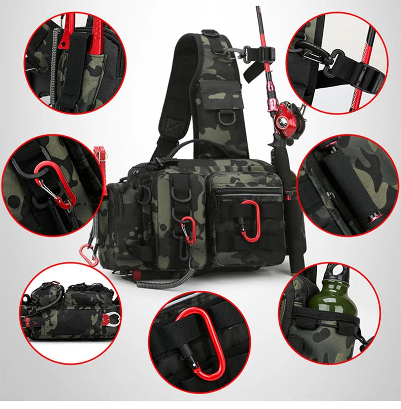 Fishing Tackle Backpack – Gear Storage Bag with Rod Holder for Fly Fishing