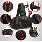 Fishing Tackle Backpack – Gear Storage Bag with Rod Holder for Fly Fishing