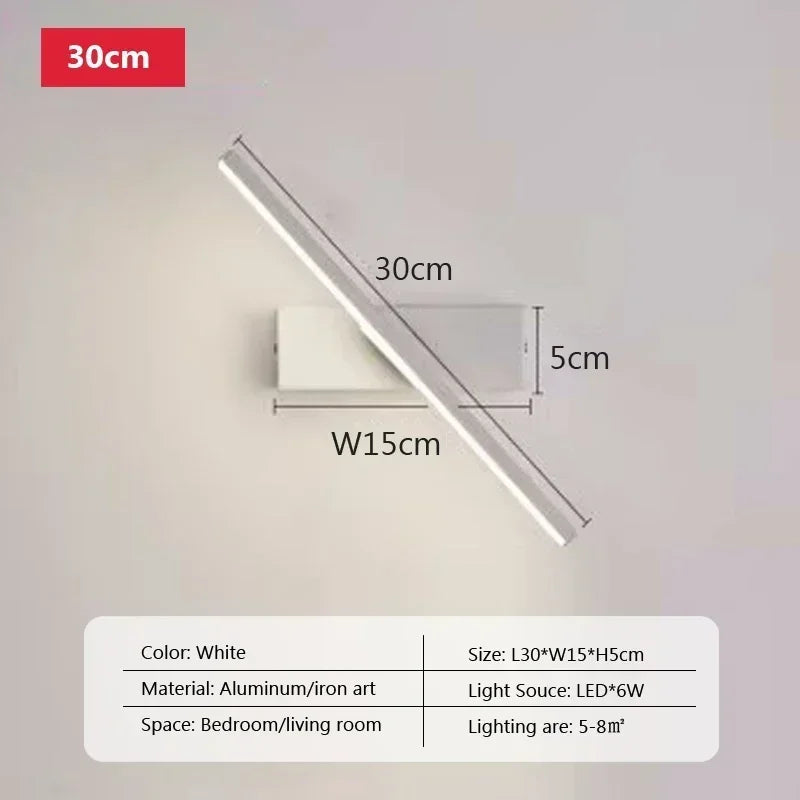 Rotatable LED Wall Sconce – Adjustable Mirror Lighting for Bathroom and Bedroom