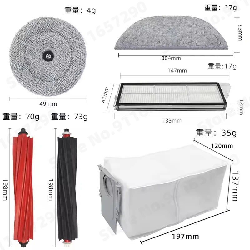 Vacuum Replacement Accessory Kit – Spare Parts for Roborock S8 MaxV Ultra