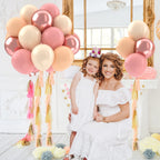 Metallic Pearl and Confetti Balloons – Decorative Latex Set for Party Events