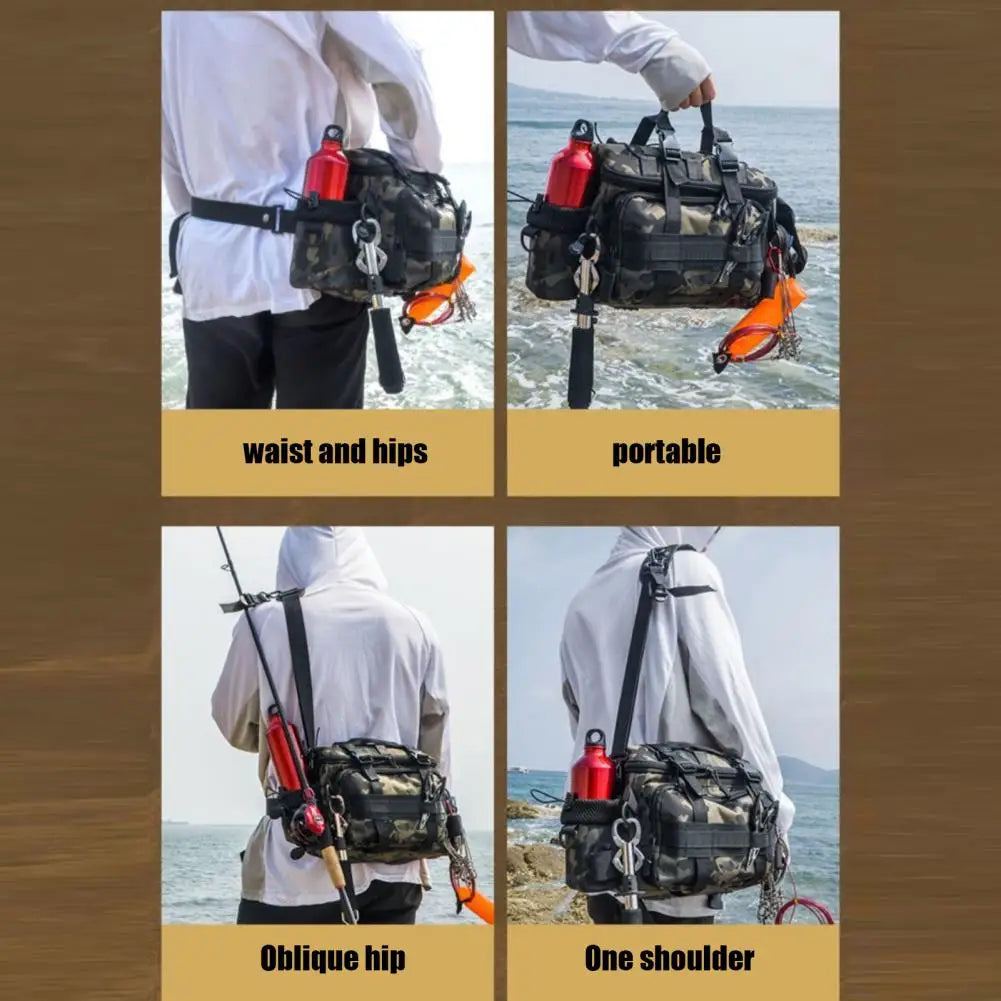Portable Fishing Shoulder Bag – Rod Holder Storage for Outdoor Sports