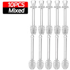Glass Honey Dipper Stick – Drizzle Spoon for Kitchen Cooking and Tea Stirring