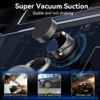 Magnetic Vacuum Phone Mount – Retractable Suction Holder for Car and Gym
