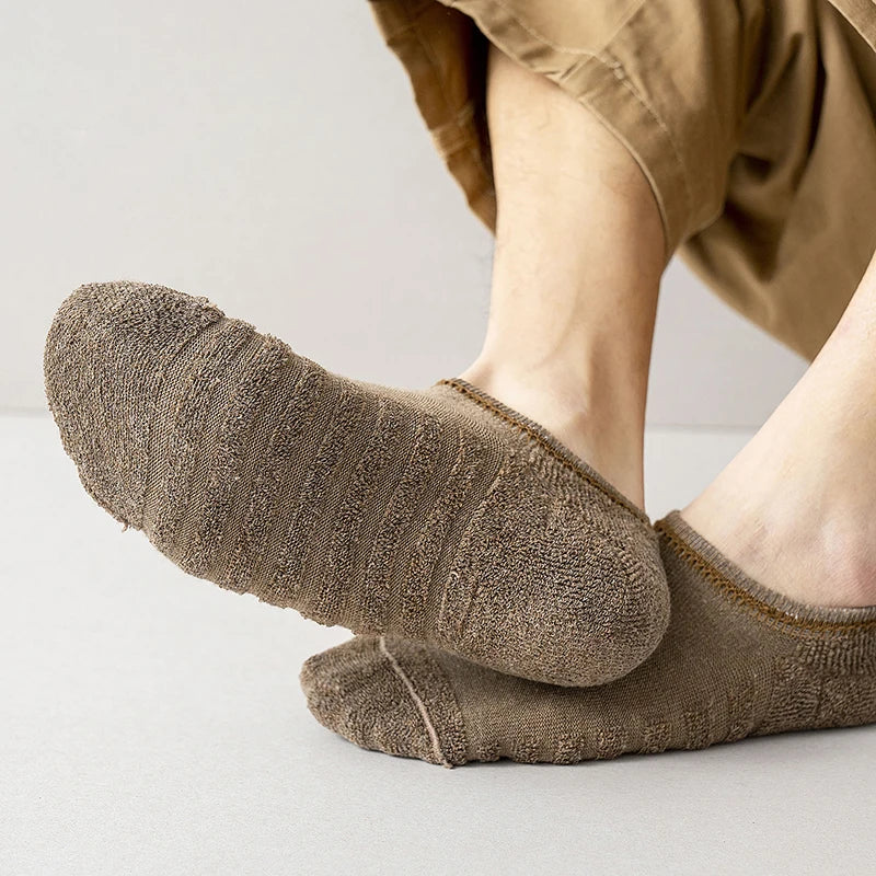 Cotton Low-Cut Ankle Socks – Breathable Casual Footwear for Men