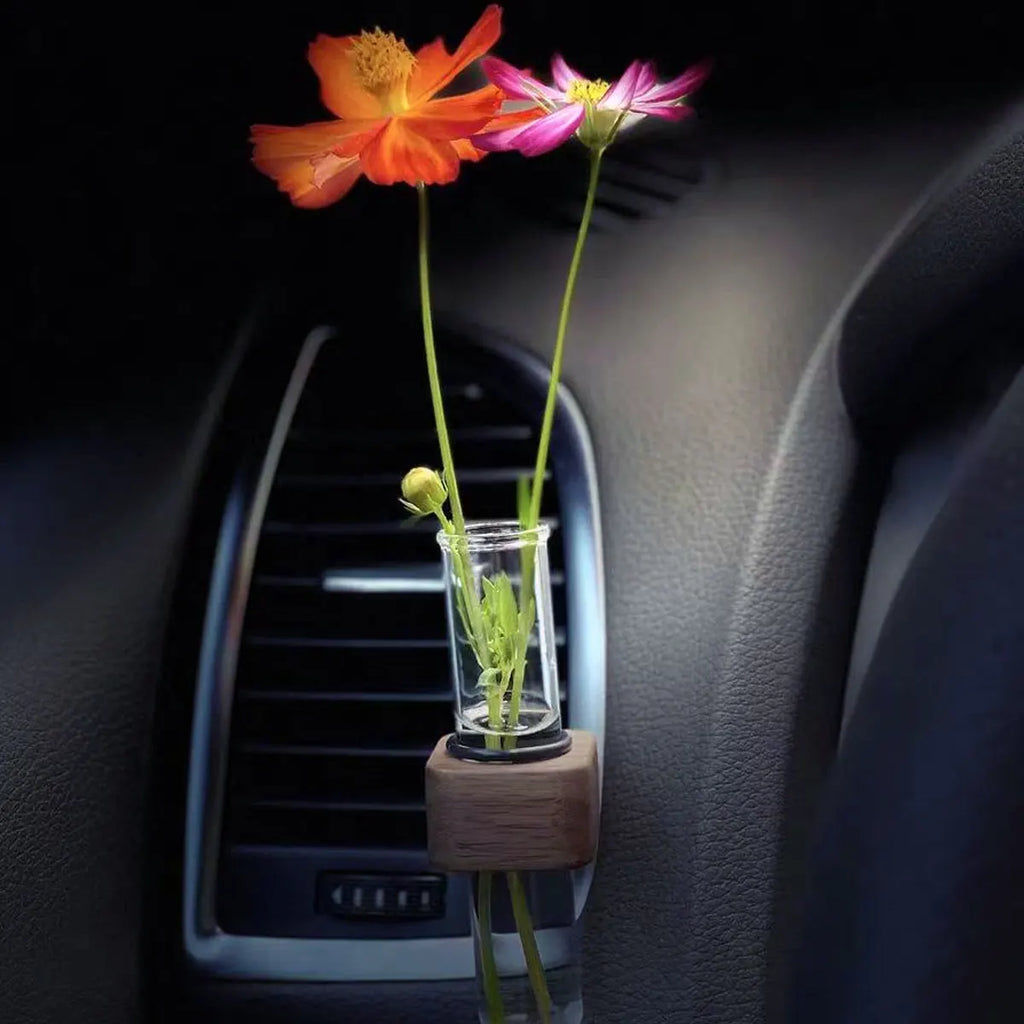 Mini Glass Plant Terrarium – Hanging Hydroponic Bottle for Car Interior Decor