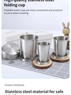 Stainless Steel Telescopic Cup – Portable Folding Drinkware for Camping
