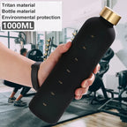 Motivational Frosted Water Bottle – 32oz Leakproof BPA Free for Fitness Gym