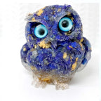 Crystal Owl Ornament – Natural Gemstone Figurine for Home Decor and Aquarium