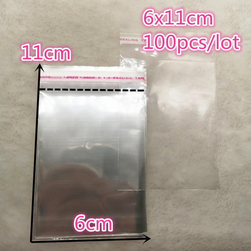 Resealable Clear Poly Bags – Adhesive Plastic Sleeves for Jewellery Storage
