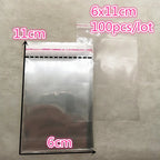 Resealable Clear Poly Bags – Adhesive Plastic Sleeves for Jewellery Storage