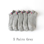 Mens Breathable Boat Socks – Thin Cotton Blended Casual Footwear for Summer