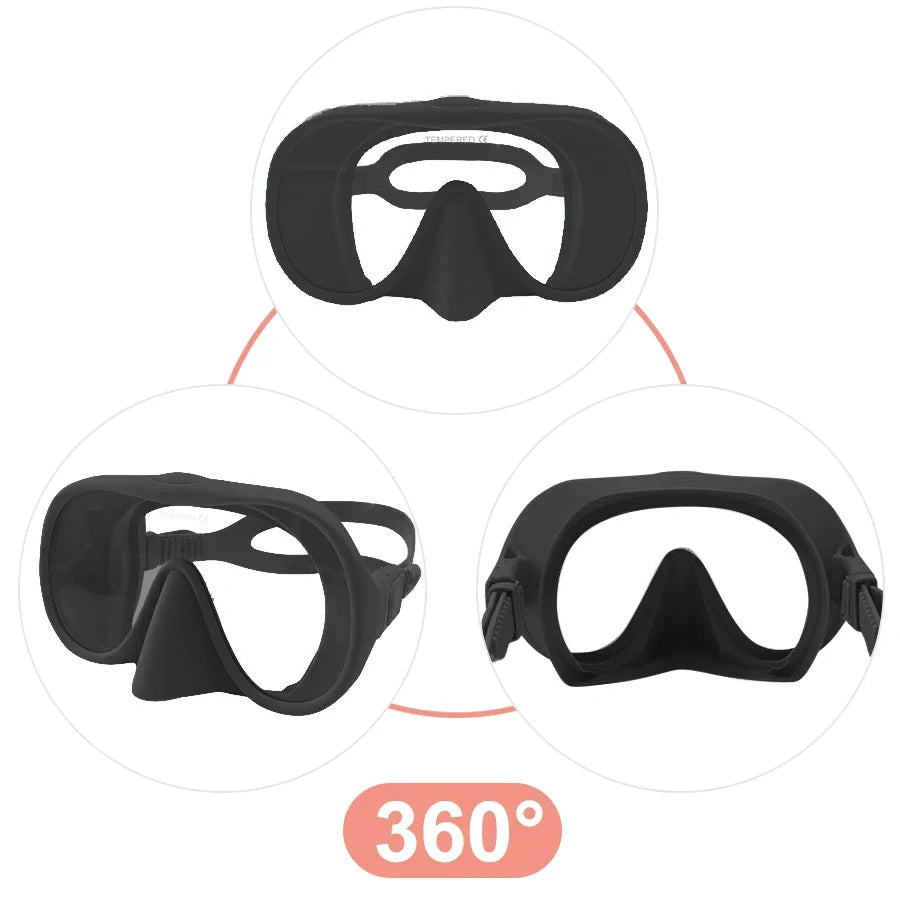 Full Face Snorkel Mask – Anti-Fog Panoramic Diving Goggles for Underwater Swimming