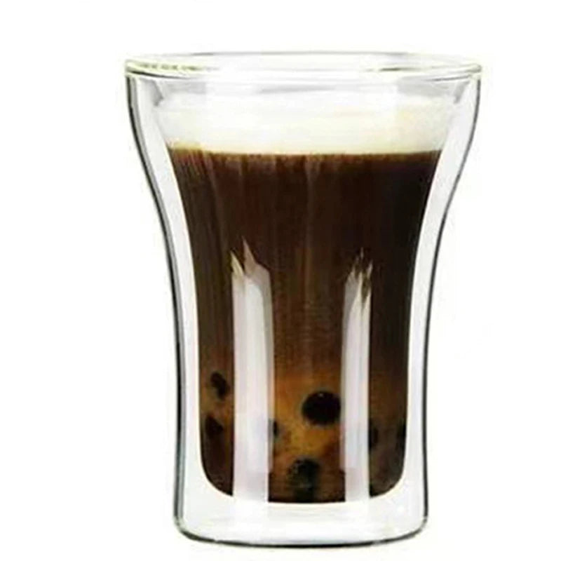 Double-Layer Glass Coffee Mug – Heat Resistant Cup for Espresso and Tea