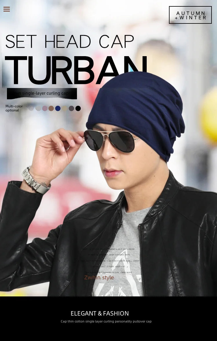 Cotton Sleep Cap – Breathable Unisex Headscarf for Nightwear and Hair Loss