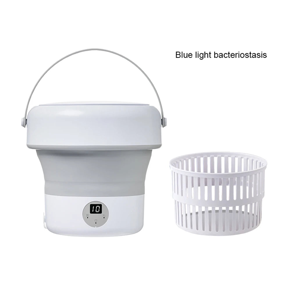 Portable Folding Washing Machine – Ultrasonic Mini Washer for Travel and Home