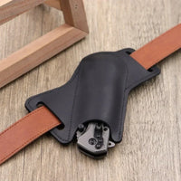 Leather Folding Knife Sheath – Anti-Scratch Belt Holster for Camping Tools