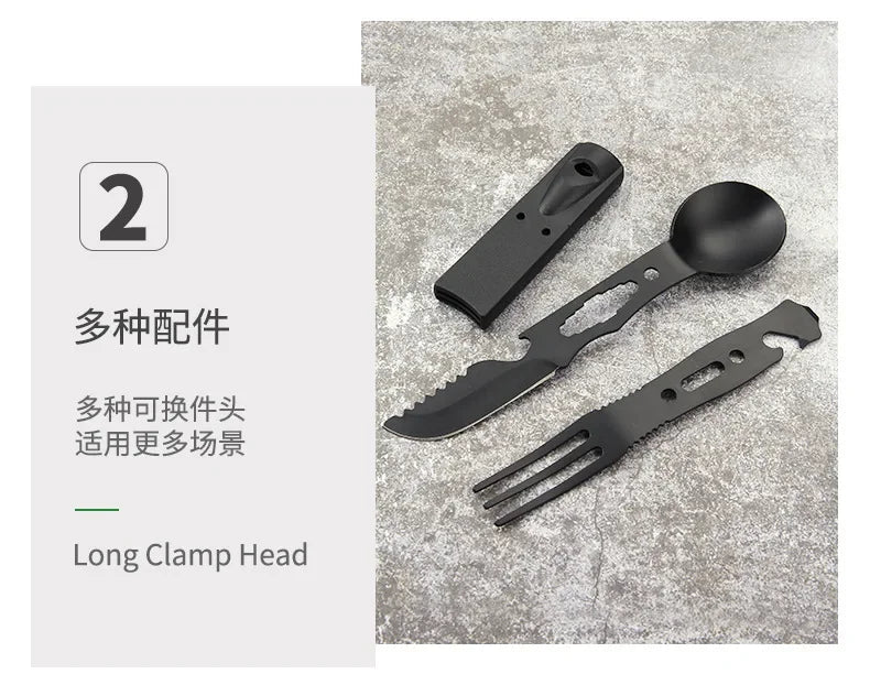 Stainless Steel Camping Knife Set – Multi-functional Cutlery for Outdoor Survival