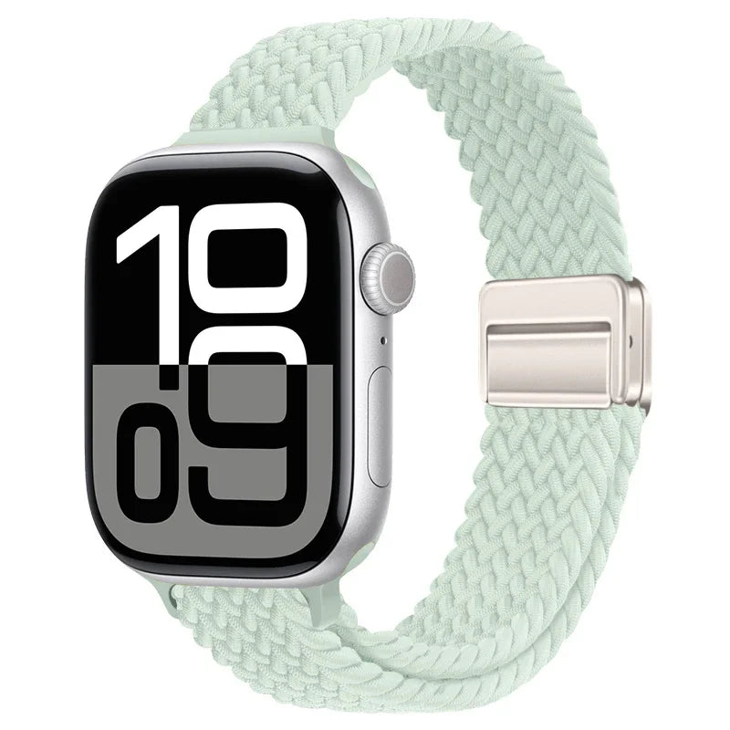 Braided Nylon Loop Watch Band – Magnetic Adjustable Bracelet for Apple iWatch