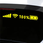 Reflective Wifi Battery Signal Vinyl Decal – Funny Car Decor for Auto Exterior
