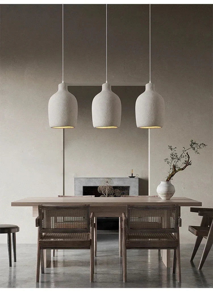 Wabi Sabi LED Chandelier – Modern Minimalist Pendant Light for Dining Room