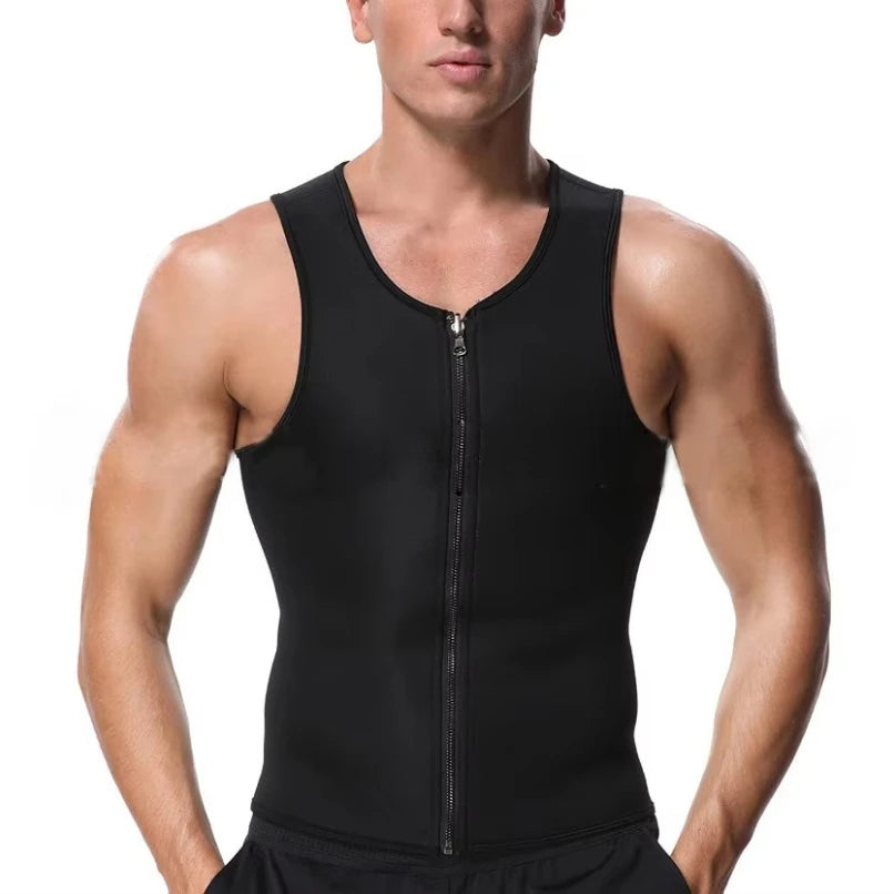 Men's Sauna Tank Top – Compression Body Shaper for Gym Weight Loss