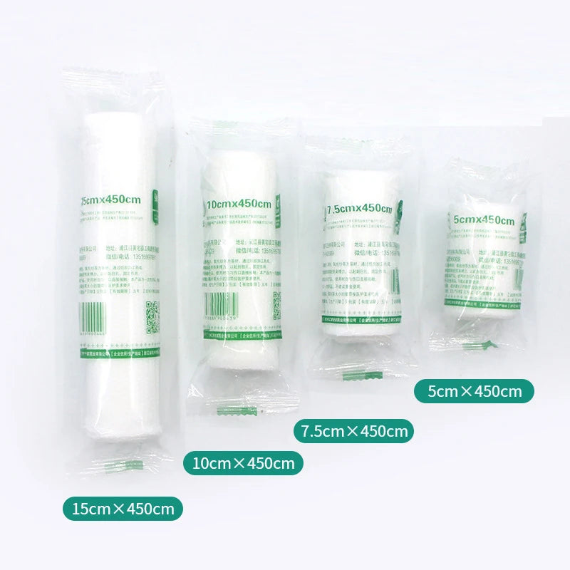 PBT Elastic Bandages – Absorbent Cotton Core for First Aid Wound Dressing