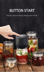 Electric Mason Can Sealer – Portable Vacuum Tool for Kitchen Food Storage