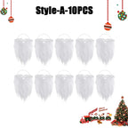 Faux White Santa Beard – Plush Costume Accessory for Kids and Adults