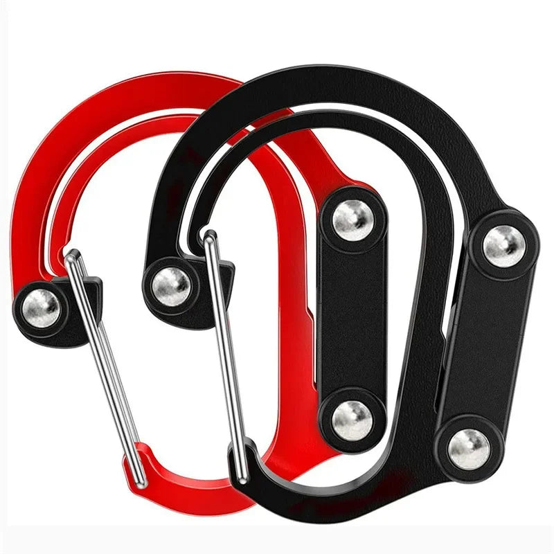 Rotating Hybrid Gear Clip – Heavy Duty Carabiner for Camping and Hiking