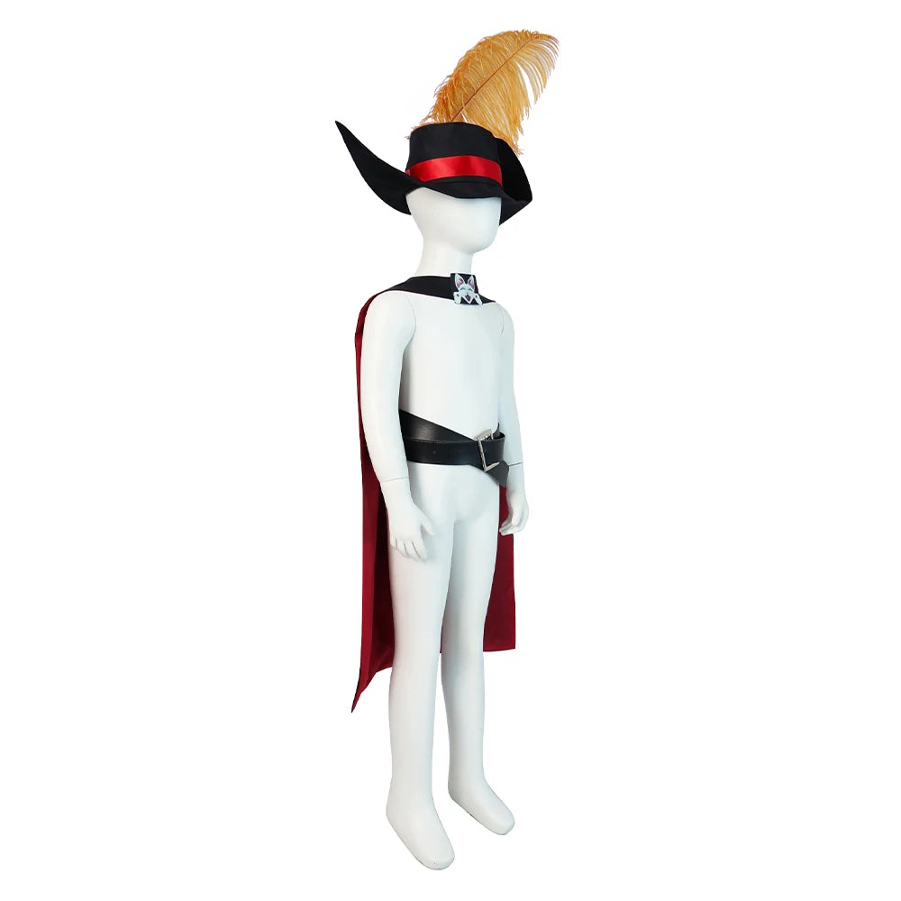 Puss in Boots Cosplay Costume Set – Cat Swordsman Cloak and Hat for Kids