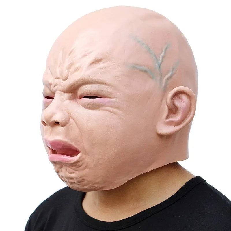 Bloody Skull Latex Mask – Double-Layer Horror Prop for Halloween Cosplay