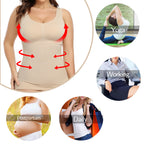 Plus Size Shaper Cami – Built-in Bra Compression Tank for Tummy Control