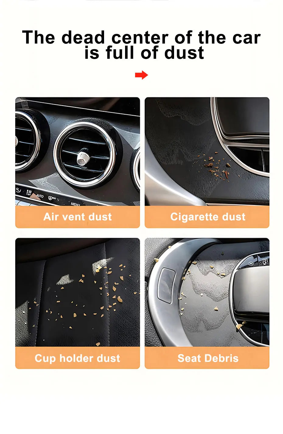 Soft Bristle Cleaning Brush – Dust Removal Tool for Car Interior Detailing