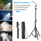Portable LED Work Light – Telescopic Tripod Spotlight for Outdoor Camping
