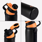 Stainless Steel Vacuum Flask – Magnetic Lid Thermal Mug for Outdoor Sports