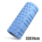 33cm Foam Yoga Massage Roller – Textured Grid Muscle Recovery for Gym Training