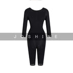 Colombian Lace Shapewear Jumpsuit – Slimming Long Sleeve Bodysuit for Women