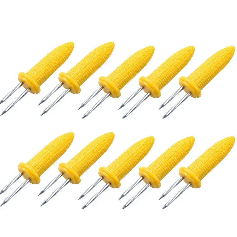 Stainless Steel Corn Holders – Skewers for Outdoor Barbecue and Camping