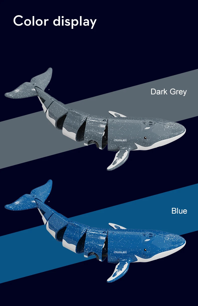 RC Whale Shark Submarine – Remote Control Diving Boat Toy for Kids Pool Play