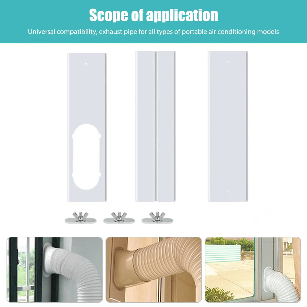 Portable Air Conditioner Window Kit – Adjustable Exhaust Hose for AC Units