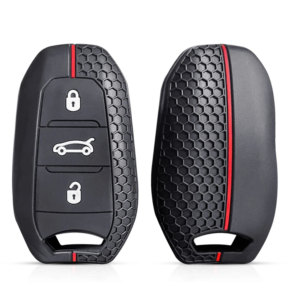 Silicone Car Key Fob Cover – Protective Remote Case for Peugeot and Citroen