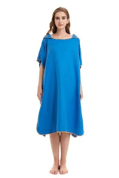 Microfiber Surf Poncho – Hooded Changing Towel for Beach and Swim