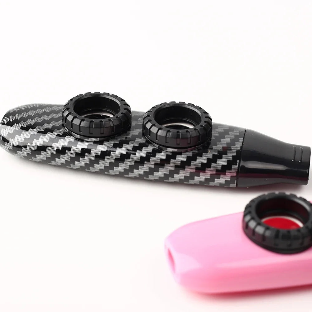 Double Hole Metal Kazoo – Adjustable Membrane Instrument for Kids Music