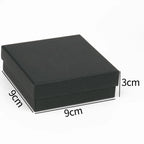 Black Square Jewelry Box – Velvet Display Organizer for Rings and Earrings