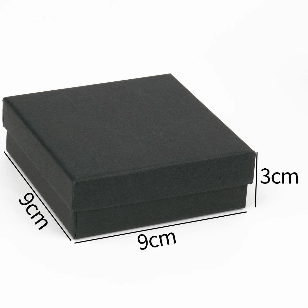 Black Square Jewelry Box – Velvet Display Organizer for Rings and Earrings