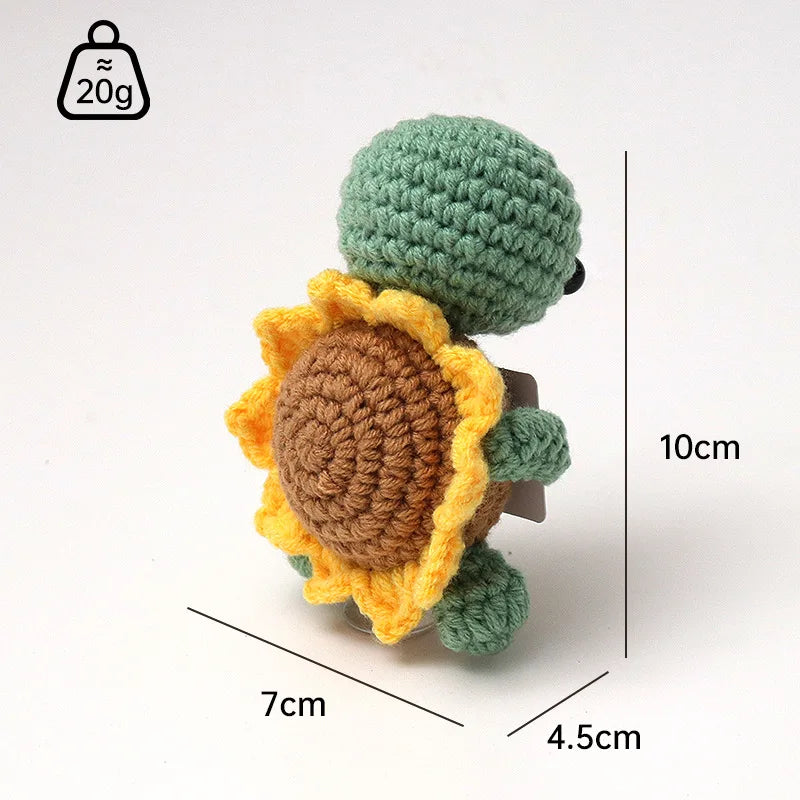 Handmade Wool Crochet Dog Doll – Positive Affirmation Plush for Home Decor